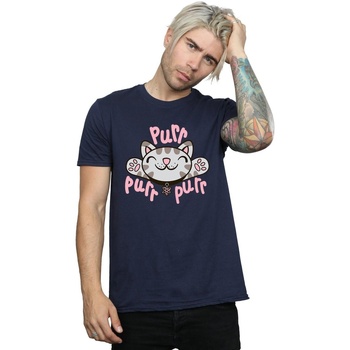 Vêtements Homme T-shirts manches longues Big Bang Theory Soft Kitty Purr Bleu