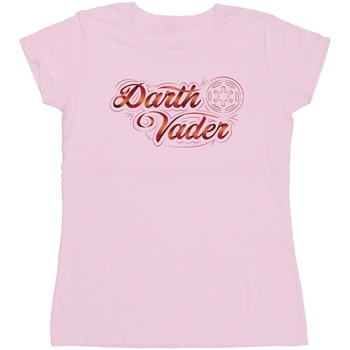 Vêtements Femme T-shirts manches longues Disney Obi-Wan Kenobi Darth Vader Ribbon Font Rouge