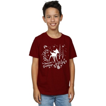 Vêtements Garçon T-shirts manches courtes Disney Bambi Christmas Greetings Multicolore