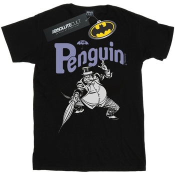 Vêtements Femme T-shirts manches longues Dc Comics Penguin Mono Action Pose Noir