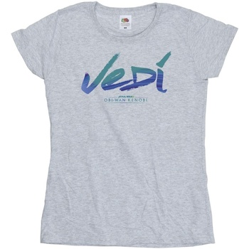 Vêtements Femme T-shirts manches longues Disney Obi-Wan Kenobi Jedi Painted Font Gris