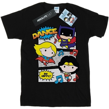 Vêtements Fille T-shirts manches longues Dc Comics Chibi Super Friends Dance Noir