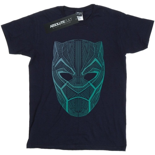 Vêtements Femme T-shirts manches longues Marvel Black Panther Tribal Mask Bleu