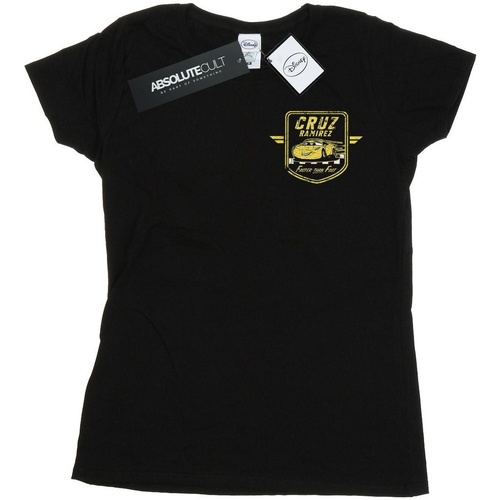 Vêtements Femme T-shirts manches longues Disney Cars Cruz Ramirez Faux Pocket Logo Noir
