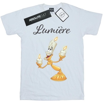 Vêtements Fille T-shirts manches longues Disney Beauty And The Beast Be Our Guest Blanc