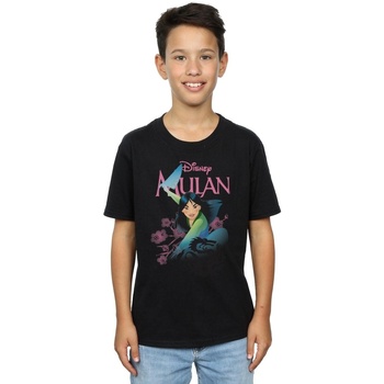Vêtements Garçon T-shirts manches courtes Disney Mulan My Own Hero Noir