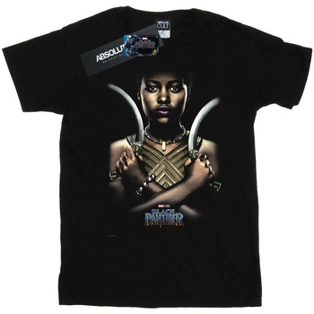 Vêtements Femme T-shirts manches longues Marvel Black Panther Nakia Poster Noir