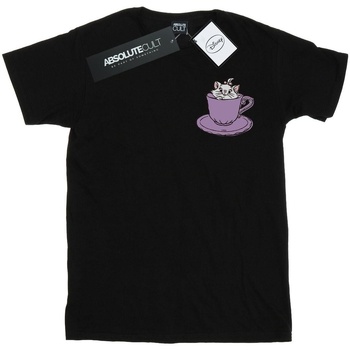 Vêtements Fille T-shirts manches longues Disney Aristocats Marie In Cup Breast Print Noir