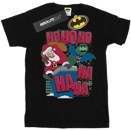Vêtements Homme T-shirts manches longues Dc Comics Batman And Joker Ha Ha Ha Ho Ho Ho Noir