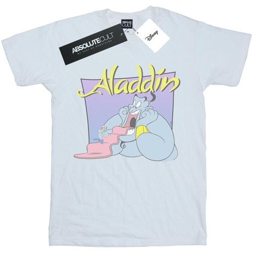 Vêtements Fille T-shirts manches longues Disney Aladdin Genie Wishing Dude Blanc