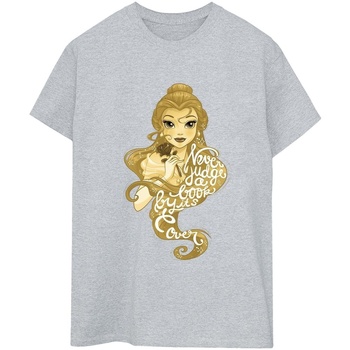 Vêtements Femme T-shirts manches longues Disney Beauty And The Beast Never Judge Gris