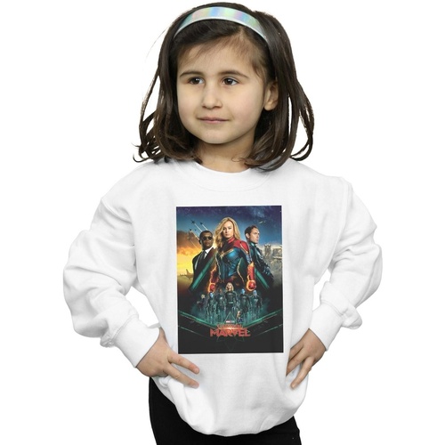 Vêtements Fille Sweats Marvel Captain  Movie Starforce Poster Blanc