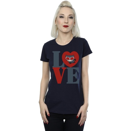 Vêtements Femme T-shirts manches longues Dc Comics Chibi Catwoman Love Bleu
