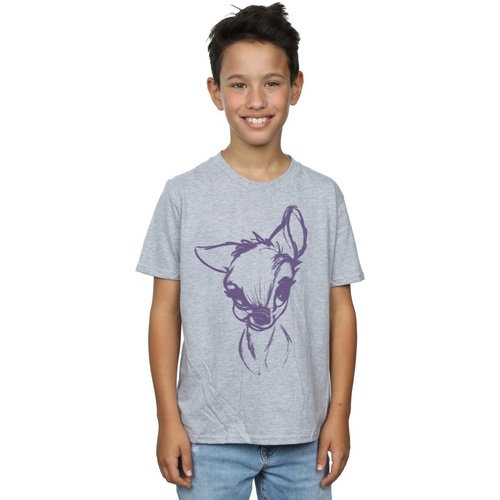 Vêtements Garçon T-shirts manches courtes Disney Bambi Mood Gris
