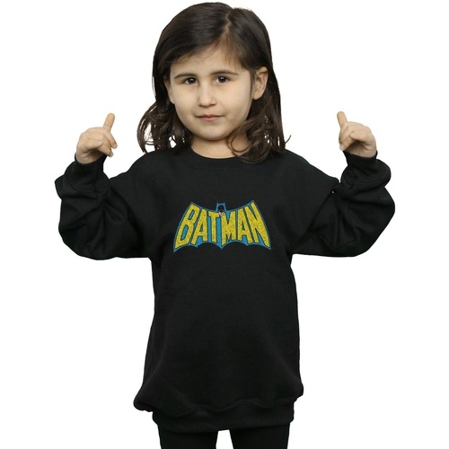 Vêtements Fille Sweats Dc Comics Batman Crackle Logo Noir