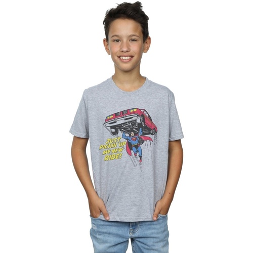 Vêtements Garçon T-shirts manches courtes Dc Comics Superman New Ride Gris