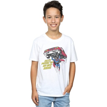 Vêtements Garçon T-shirts manches courtes Dc Comics Superman New Ride Blanc