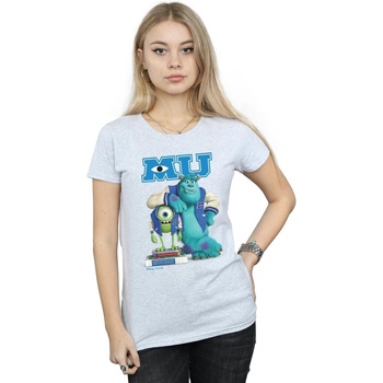 Vêtements Femme T-shirts manches longues Disney Monsters University Poster Gris
