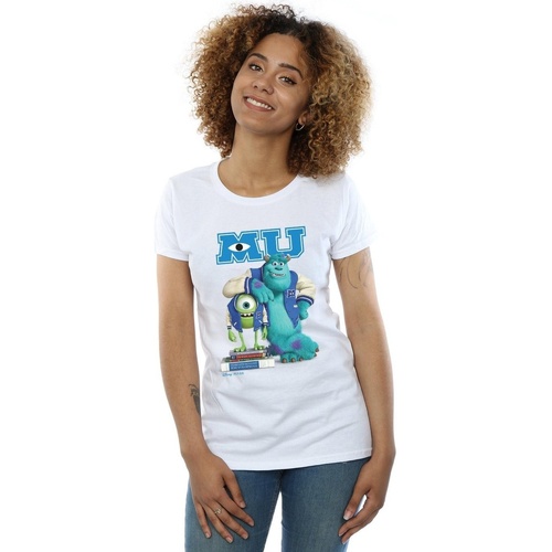 Vêtements Femme T-shirts manches longues Disney Monsters University Poster Blanc