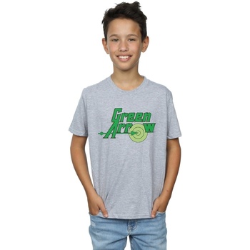Vêtements Garçon T-shirts manches courtes Dc Comics Green Arrow Text Logo Gris