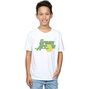 Vêtements Garçon T-shirts manches courtes Dc Comics Green Arrow Crackle Logo Blanc