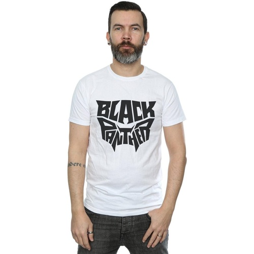 Vêtements Homme T-shirts manches longues Marvel Black Panther Worded Emblem Blanc