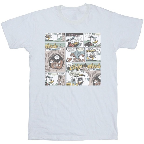 Vêtements Fille T-shirts manches longues Disney Chip 'n Dale Comic Blanc