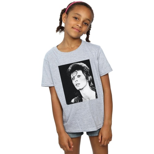 Vêtements Fille T-shirts manches longues David Bowie Ziggy Looking Gris