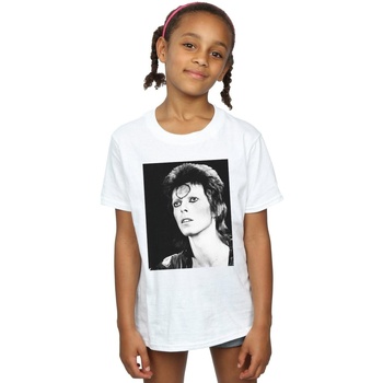 Vêtements Fille T-shirts manches longues David Bowie Ziggy Looking Blanc