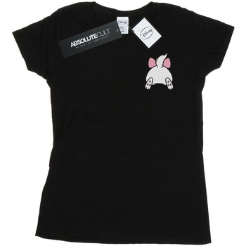 Vêtements Femme T-shirts manches longues Disney Aristocats Marie Backside Breast Print Noir