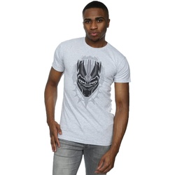 Vêtements Homme T-shirts manches longues Marvel Black Panther Head Gris