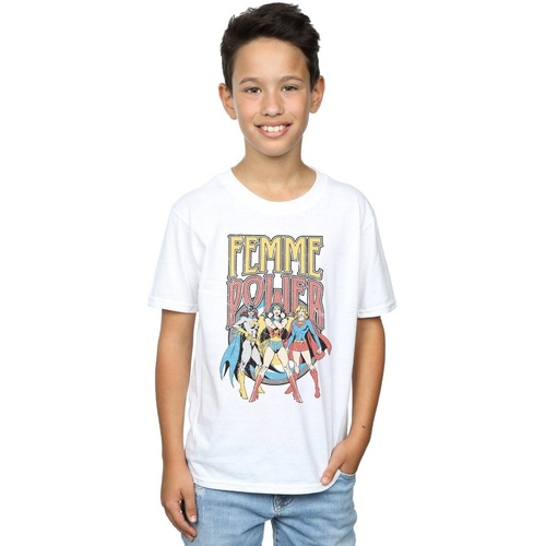Vêtements Garçon T-shirts manches courtes Dc Comics Wonder Woman Femme Power Blanc
