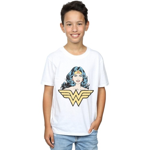 Vêtements Garçon T-shirts manches courtes Dc Comics Wonder Woman Gaze Blanc