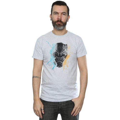 Vêtements Homme T-shirts manches longues Marvel Black Panther Splash Gris