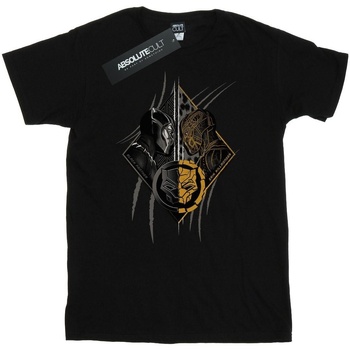 Vêtements Homme T-shirts manches longues Marvel Black Panther Vs Killmonger Noir