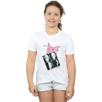 Vêtements Fille T-shirts manches longues David Bowie Serious Moonlight Tour 83 Blanc