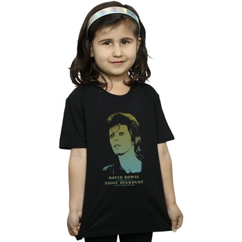 Vêtements Fille T-shirts manches longues David Bowie Ziggy Gradient Noir