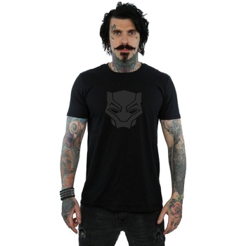Vêtements Homme T-shirts manches longues Marvel Black Panther Black On Black Noir