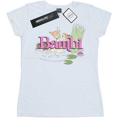 Vêtements Femme T-shirts manches longues Disney Bambi Kiss Blanc