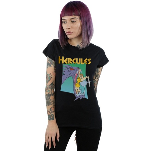 Vêtements Femme T-shirts manches longues Disney Hercules Hydra Fight Noir