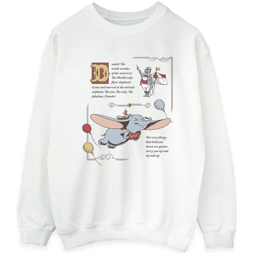 Vêtements Femme Sweats Disney Dumbo Story Book Page Blanc