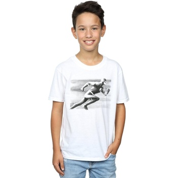 Vêtements Garçon T-shirts manches courtes Dc Comics The Flash Spot Racer Blanc