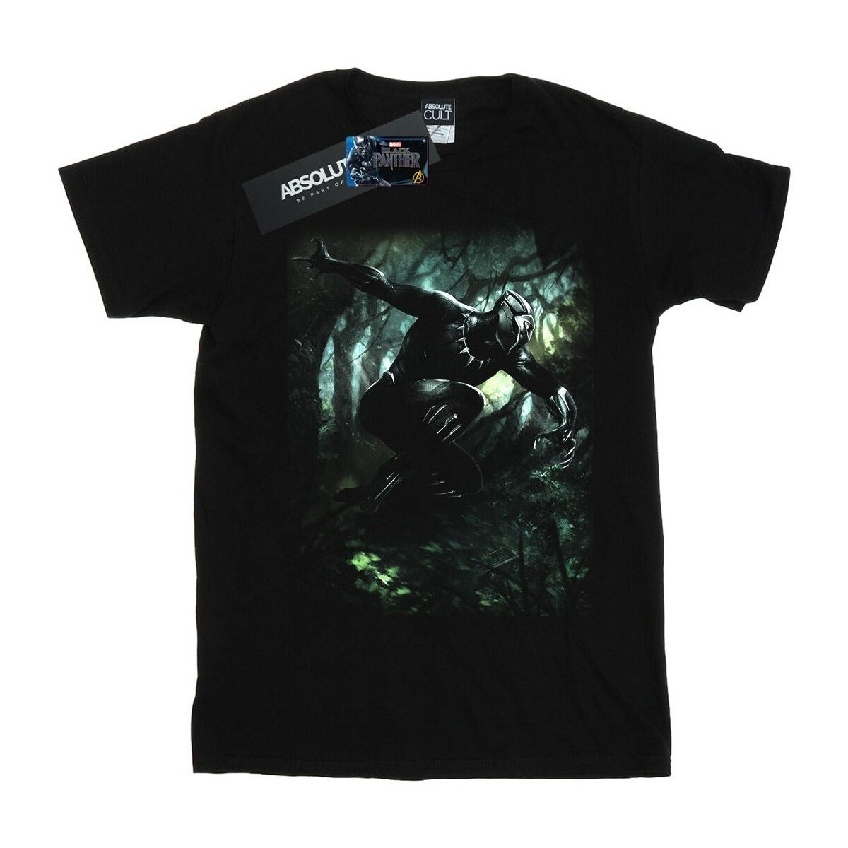 Vêtements Homme T-shirts manches longues Marvel Black Panther Jungle Run Noir