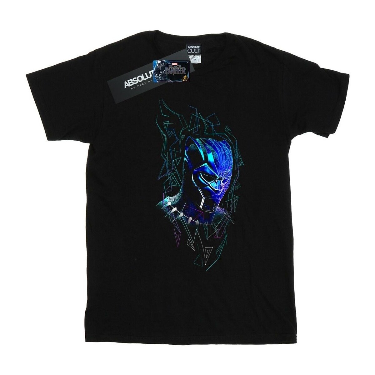 Vêtements Homme T-shirts manches longues Marvel Black Panther Neon Mask Noir
