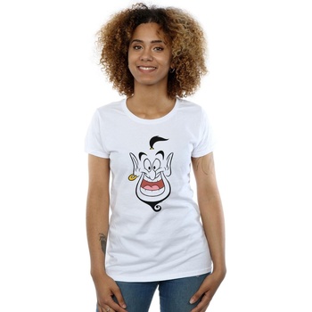 Vêtements Femme T-shirts manches longues Disney Aladdin Genie Face Blanc