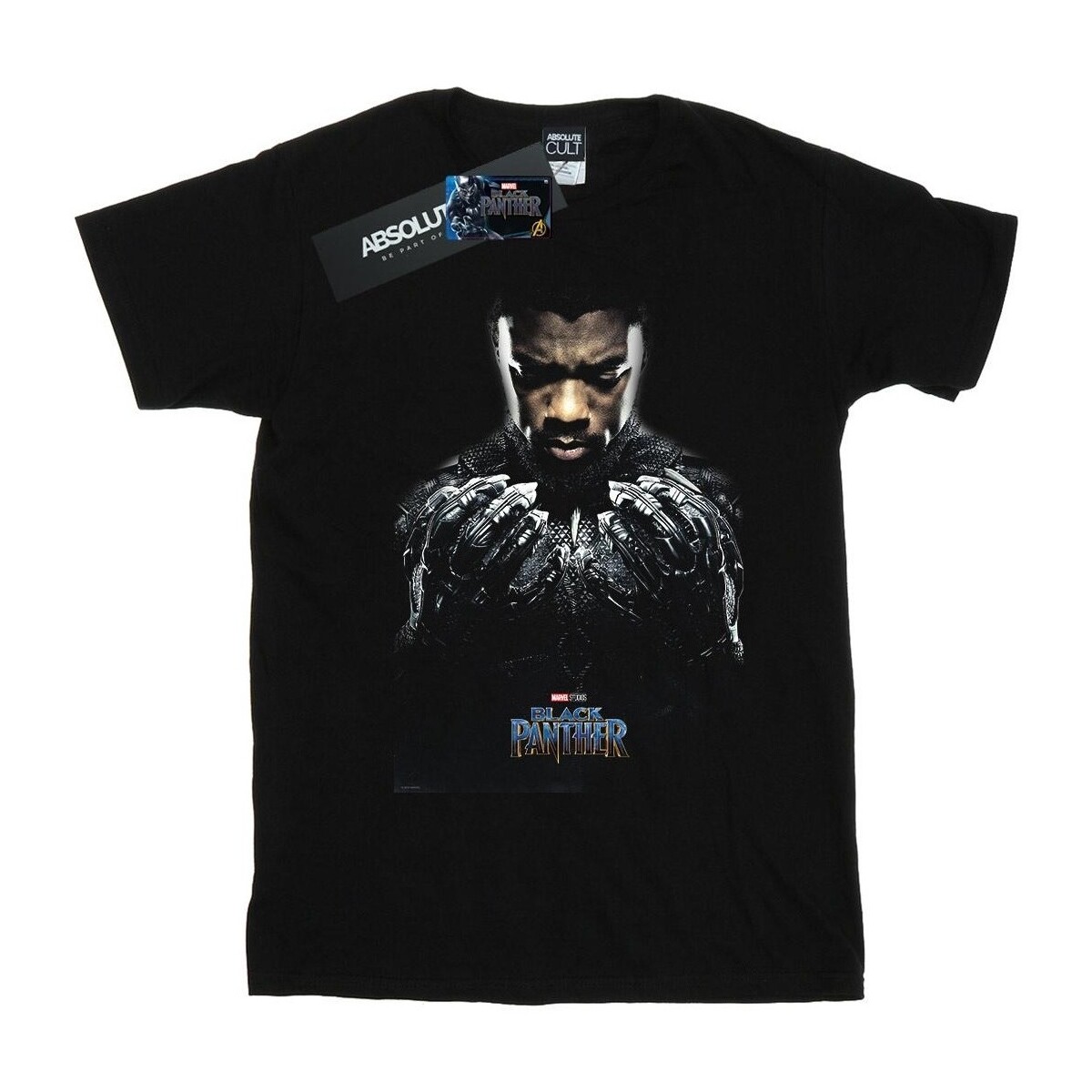 Vêtements Homme T-shirts manches longues Marvel Black Panther T'Challa Poster Noir