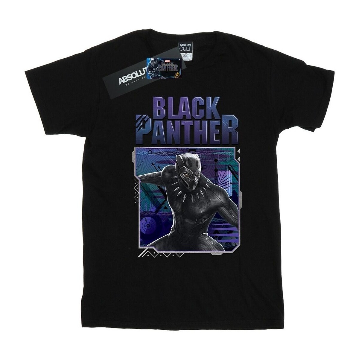 Vêtements Homme T-shirts manches longues Marvel Black Panther Tech Badge Noir