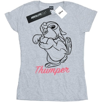 Vêtements Femme T-shirts manches longues Disney Bambi Thumper Line Drawing Gris