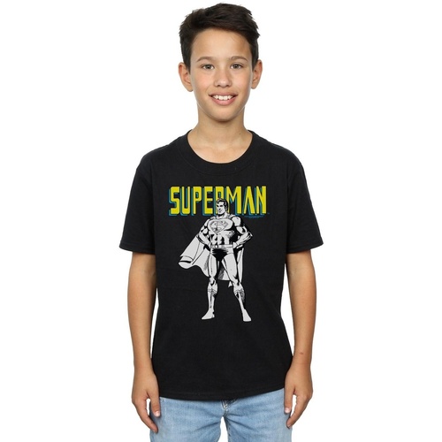Vêtements Garçon T-shirts manches courtes Dc Comics Superman Mono Action Pose Noir