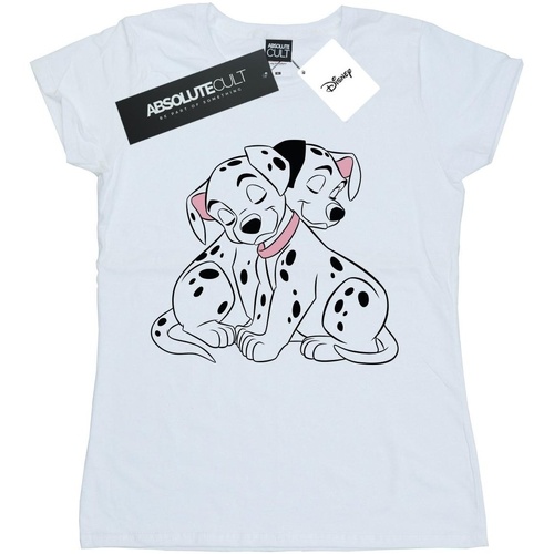 Vêtements Femme T-shirts manches longues Disney 101 Dalmatians Puppy Love Blanc